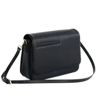 Torebki damskie - Torebka damska listonoszka Solier F28 skóra ekologiczna saffiano czarna - miniaturka - grafika 1