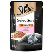 Mokra karma dla kotów - Sheba Cuisine z łososiem w sosie saszetka 6x85g - miniaturka - grafika 1