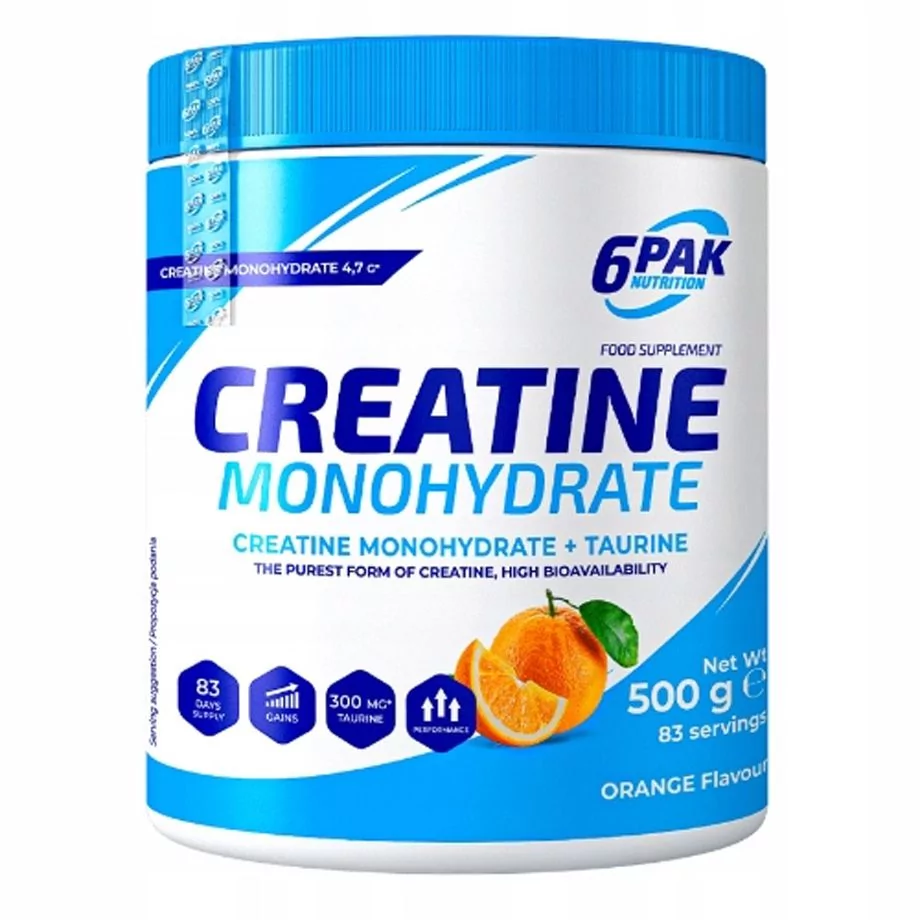 6PAK - Creatine Monohydrate Orange 500 g