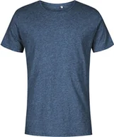Koszulki męskie - X.O by Promodoro 1400 Koszulka męska z okrągłym dekoltem, bawełna czesana - Kolor: Heather Navy - Rozmiar: XS - miniaturka - grafika 1