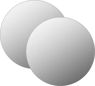 Lustro ścienne 2 szt. 60 cm okrągłe szkło - Lustra - miniaturka - grafika 1