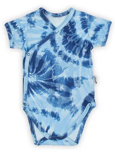 Niemowlęce body bawełniane z krótkim rękawem niebieskie Nicol,r.56 - Body dla niemowląt - miniaturka - grafika 1