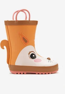 Pomarańczowe Kalosze ze Wzorem Lisa Gavrie - Kalosze damskie - miniaturka - grafika 1