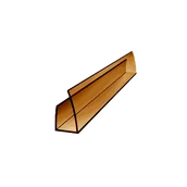 Listwy i profile - U-profil zamykający 2100mm, brązowy 10mm - miniaturka - grafika 1