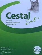 Artykuły przeciw pasożytom - CESTAL Cat 80/20mg - tabletki do rozgryzania i żucia dla kotów na odrobaczanie - miniaturka - grafika 1