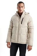 Kurtki męskie - DeFacto kurtka męska, beżowy, XL - miniaturka - grafika 1