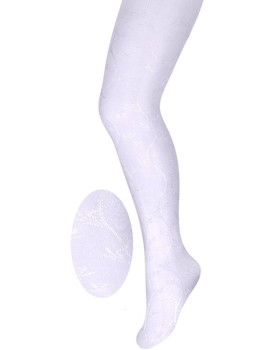 Dziewczęce rajstopy mikrofibra białe Milusie r.140/146