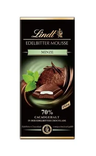 LINDT Edelbitter Mousse czekolada gorzka z nadzieniem Minze 150g - Czekolada - miniaturka - grafika 1
