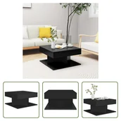 Ławy i stoliki kawowe - The Living Store stolik kawowy czarny 57x57x30 cm materiał drewnopochodny - miniaturka - grafika 1