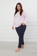 Piżamy damskie - Arugia piżama damska długi rękaw, długie spodnie - Italian Fashion - miniaturka - grafika 1