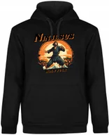 Bluzy męskie - BLUZA MĘSKA Z KAPTUREM SZTUKI WALKI KARATE ŚMIESZNA CZARNA R-M A219 - miniaturka - grafika 1