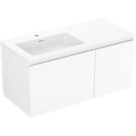 Szafki łazienkowe - Mexen Orio szafka łazienkowa 100 cm z umywalką Otis lewą, 1S, 1D, biała mat - 91A13-10047-3-BBFF01-W18L01 - miniaturka - grafika 1