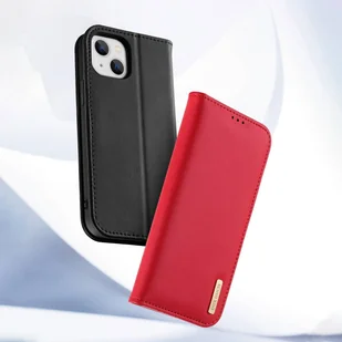 Dux Ducis Hivo skórzane etui z klapką pokrowiec ze skóry naturalnej portfel na karty i dokumenty iPhone 14 brązowy - Portfele - miniaturka - grafika 15