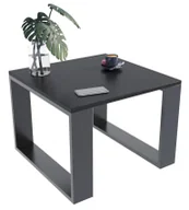 Ławy i stoliki kawowe - Czarna nowoczesna kwadratowa ława kawowa A3-F57 - miniaturka - grafika 1