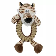 Zabawki dla psów - Lew piszcząca zabawka dla psa sznur 34 cm Ring leo - miniaturka - grafika 1