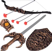 Zabawy w naśladowanie dorosłych - Jokomisiada Zestaw Rycerza Łuk Miecz Tarcza Kostium Rycerski ZA5291 - miniaturka - grafika 1