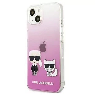 Karl Lagerfeld Ikonik & Choupette - Etui iPhone 13 (różowy) KLHCP13MCKTRP - Etui i futerały do telefonów - miniaturka - grafika 3