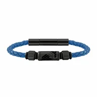 Bransolety męskie - Bransoletka Męska Police PJ26466BLN.02A Skórzany 19 cm - miniaturka - grafika 1