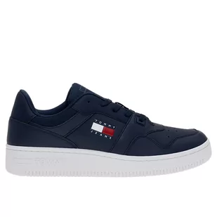 Buty Tommy Jeans Retro Basket EM0EM00955-C87 - niebieskie - Buty sportowe męskie - miniaturka - grafika 1