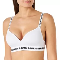Biustonosze - KARL LAGERFELD Kobiety Biustonosz Usztywniany Karl Logo, Biały, M - miniaturka - grafika 1