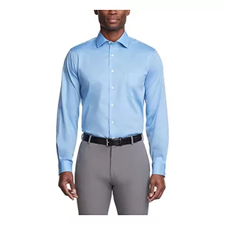 Koszule męskie - Van Heusen Męska koszula z długim rękawem Regular Fit Flex Collar Stretch Solid Smoking - grafika 1