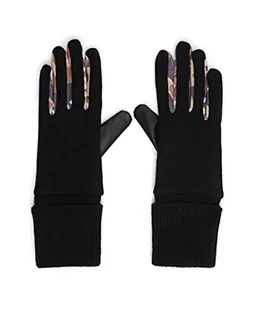 Rękawiczki - Desigual Damskie rękawiczki z naszywką Cold Weather Gloves, czarne, U EU, czarny, U - grafika 1