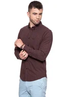 Koszule męskie - Lee, Koszula męska, Button Down Aubergine L880Zmka, rozmiar S - miniaturka - grafika 1