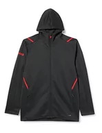 Kurtki męskie - JAKO Męska kurtka FreizeitJacke z Kapuze Challenge kurtka rekreacyjna z kapturem, melanżowa czarno-czerwona, S - miniaturka - grafika 1