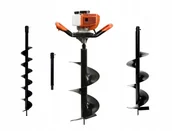 Świdry do ziemi - Geko Świder spalinowy + wiertła10cm,20cm,30cm + adapter 50cm 1/2 - miniaturka - grafika 1