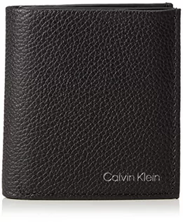 Portfele - Calvin Klein Męskie ciepłe potrójnie składane 6CC W/portfele na monety, Ck Black, jeden rozmiar - grafika 1