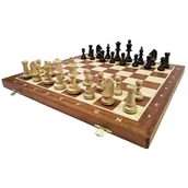 Gry planszowe - Szachy turniejowe składane nr 6 mahoń intarsja - 54x54 cm - miniaturka - grafika 1