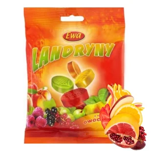Landryny Owocowe 80G  EWA Landrynki Cukierki - Cukierki - miniaturka - grafika 1