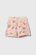 Spodnie i spodenki dla dziewczynek - Guess szorty bawełniane dziecięce kolor różowy wzorzyste regulowana talia - miniaturka - grafika 1