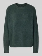 Swetry damskie - Sweter o kroju relaxed fit z dodatkiem wełny model ‘BOOM’ - miniaturka - grafika 1