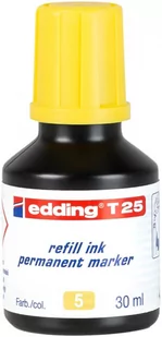 Edding tusz uzupełniający edding T 25, do markerów niezmywalnych edding, 30 ML, żółty 4-T25005 - Markery permanentne - miniaturka - grafika 1