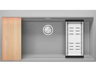 Zlewozmywaki - Primagran.pl Zlewozmywak kuchenny granitowy jednokomorowy bez ociekacza z największą komorą MAX Oslo 100 Multilevel  MO1KS-X0#N+ACOL02-KI$G+ADDP44-KB$G - miniaturka - grafika 1