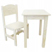 Zestawy mebli dla dzieci - STOLIK 37/50 + KRZESEŁKO JUNIOR PEŁNE + GRAWER - miniaturka - grafika 1