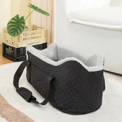 Inne - TEMU Luksusowy Podwyższony Fotelik Samochodowy dla Psa - Styl Konsoli, Pralna Łóżeczko Podróżne z Grubą Pianką Memory dla Małych Psów, Wytrzymuje do - miniaturka - grafika 1