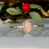 Pierścionki - Pierścionek Z Naturalnym Opalem Złoto pr. 585 - miniaturka - grafika 1