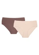 Majtki damskie - Majtki z wyższym stanem Bait 2-pak Henderson brązowy, beżowy XL - miniaturka - grafika 1