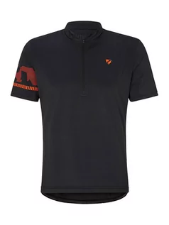 Koszulki sportowe męskie - Ziener Koszulka kolarska "Nobus" w kolorze czarnym - grafika 1