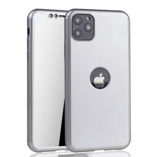 Etui na telefon komórkowy Etui ochronne 360 stopni Osłona ekranu Zderzak Apple Samsung Huawei, Do telefonu komórkowego: Apple iPhone 12 mini, Kolor: Srebrny - Etui i futerały do telefonów - miniaturka - grafika 1
