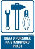 Systemy ekspozycyjne i znaki informacyjne - RB017 DBAJ O PORZĄDEK NA STANOWISKU PRACY, FN - FOLIA SAMOPRZYLEPNA; (500X750MM) - miniaturka - grafika 1