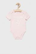 Body dla niemowląt - Guess body bawełniane niemowlęce kolor różowy - miniaturka - grafika 1