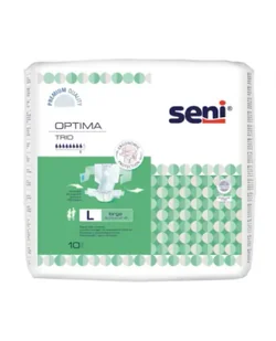 Seni Optima Trio Pieluchomajtki z regulowanym pasem biodrowym L, 10 sztuk - Pieluchy dla dorosłych - miniaturka - grafika 1