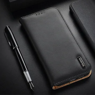 Dux Ducis Hivo skórzane etui z klapką pokrowiec ze skóry naturalnej portfel na karty i dokumenty Samsung Galaxy S22+ (S22 Plus) czarny - Etui i futerały do telefonów - miniaturka - grafika 10