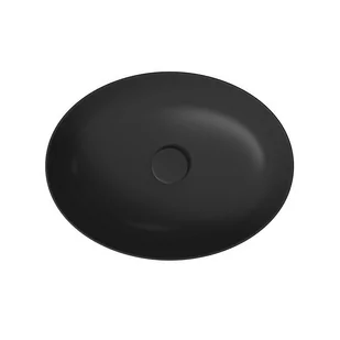 Cersanit Larga Elipsa umywalka nablatowa antracyt mat 50x38 K677-014 - Umywalki - miniaturka - grafika 1