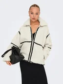 Kurtki damskie - ONLY Kurtka pluszowa "Paris" w kolorze kremowym - miniaturka - grafika 1