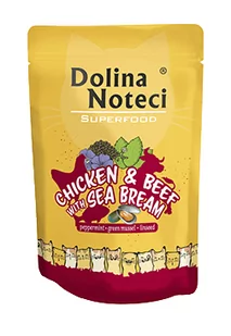 Dolina Noteci Superfood kurczak i wołowina z doradą saszetka 85g 41793-uniw - Mokra karma dla kotów - miniaturka - grafika 1