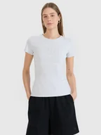 Koszulki i topy damskie - 4F T-shirt slim z nadrukiem damski - szary M - miniaturka - grafika 1